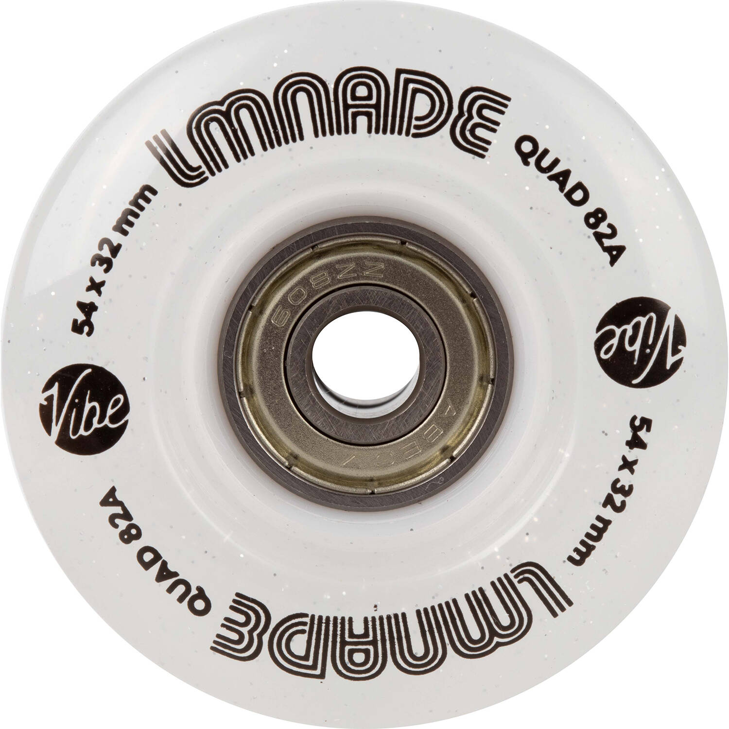 LMNADE Lites LED 85A Quad Roller Skate Wheels - Translucent Glitter 54 x 32mm