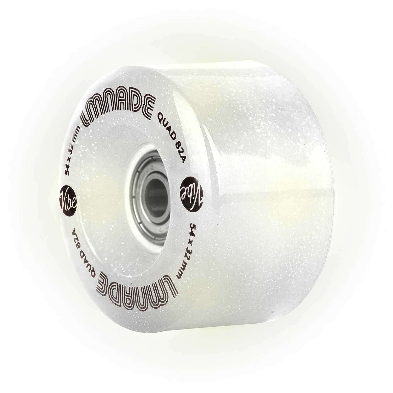 LMNADE Lites LED 85A Quad Roller Skate Wheels - Translucent Glitter 54 x 32mm