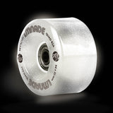 LMNADE Lites LED 85A Quad Roller Skate Wheels - Translucent Glitter 54 x 32mm
