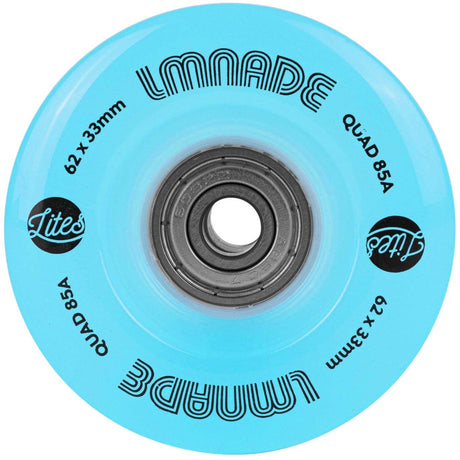 LMNADE Lites LED 85a Quad Roller Skate Wheels - Blue 62mm