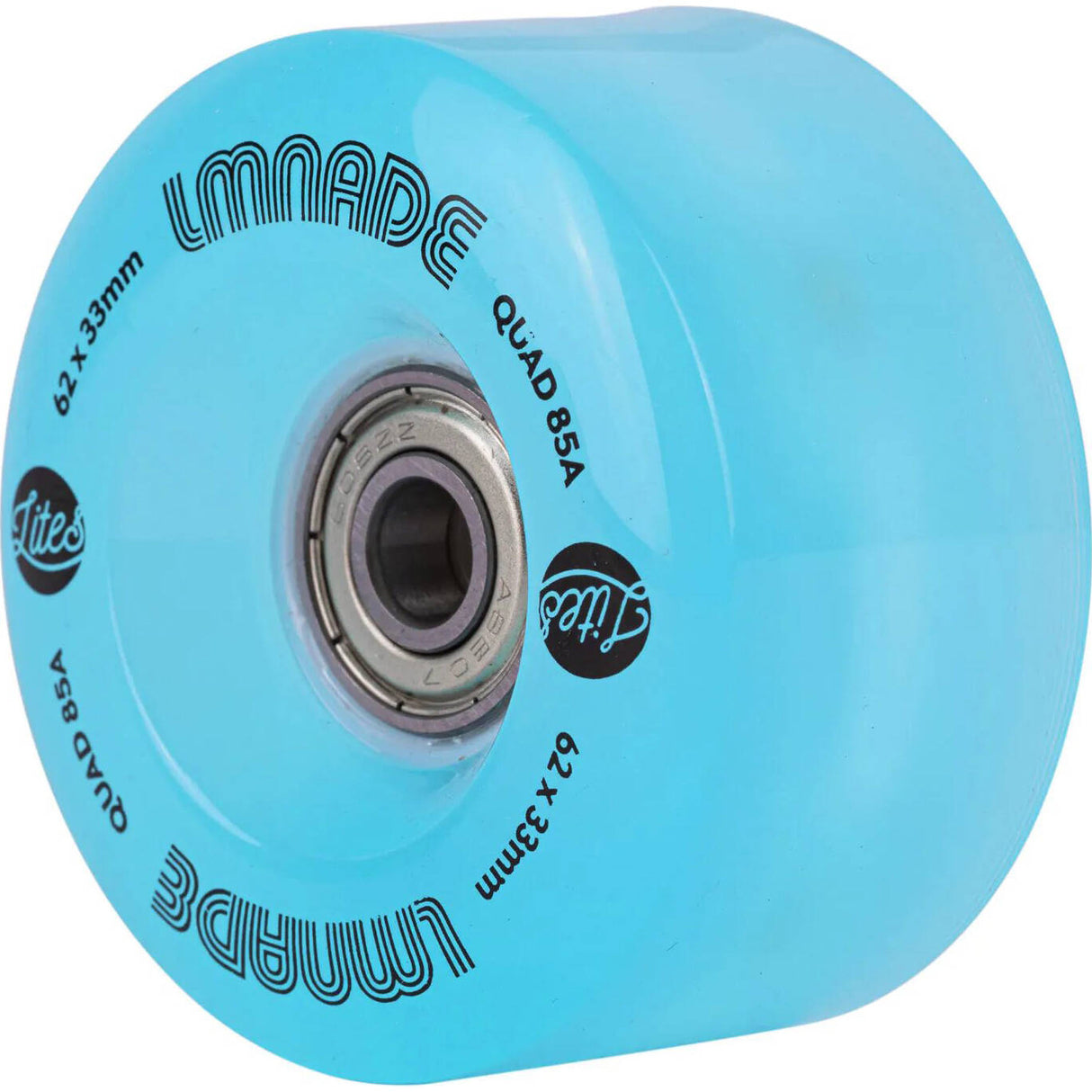 LMNADE Lites LED 85a Quad Roller Skate Wheels - Blue 62mm