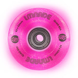LMNADE Lites LED 85a Quad Roller Skate Wheels - Fuchsia Glitter 62mm