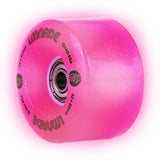 LMNADE Lites LED 85a Quad Roller Skate Wheels - Fuchsia Glitter 62mm