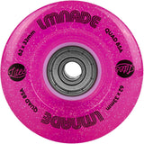 LMNADE Lites LED 85a Quad Roller Skate Wheels - Fuchsia Glitter 62mm