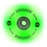 LMNADE Lites LED 85a Quad Roller Skate Wheels - Fluo Green 62mm