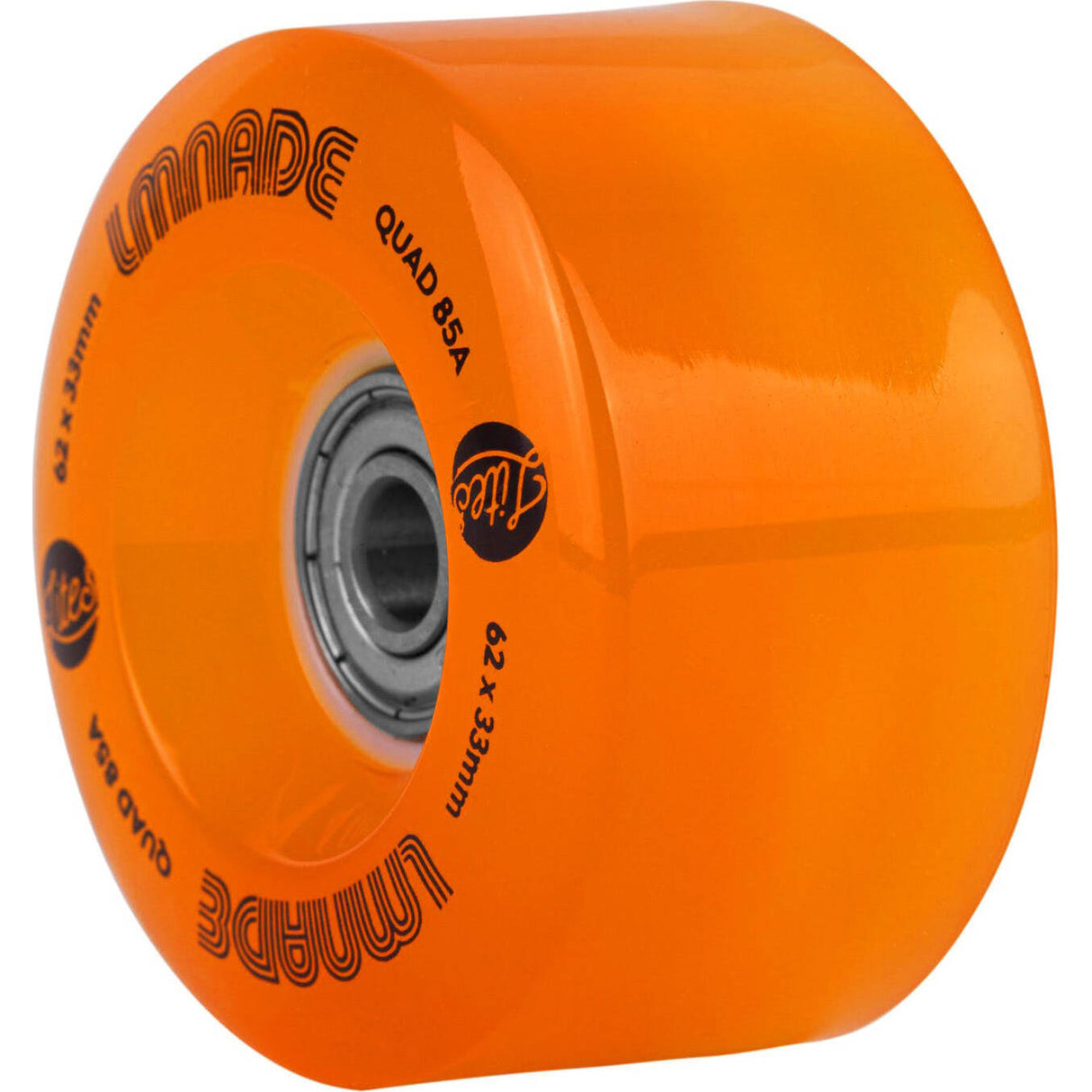 LMNADE Lites LED 85a Quad Roller Skate Wheels - Orange 62mm