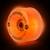 LMNADE Lites LED 85a Quad Roller Skate Wheels - Orange 62mm