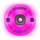 LMNADE Lites LED 85a Quad Roller Skate Wheels - Pink 62mm