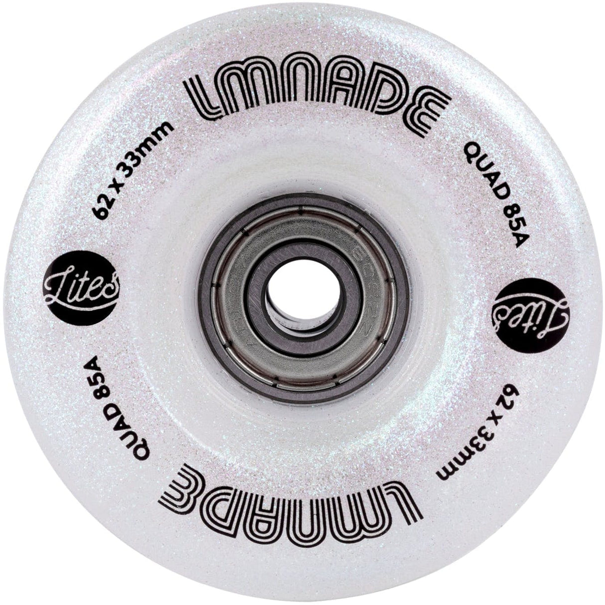 LMNADE Lites LED 85a Quad Roller Skate Wheels - Pearlescent Glitter 62mm