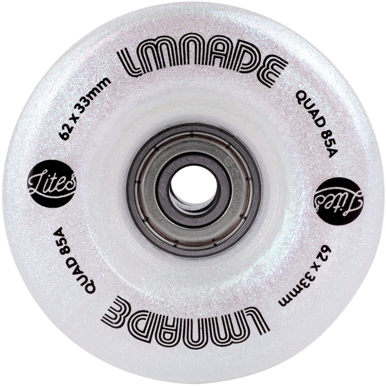 LMNADE Lites LED 85a Quad Roller Skate Wheels - Pearlescent Glitter 62mm