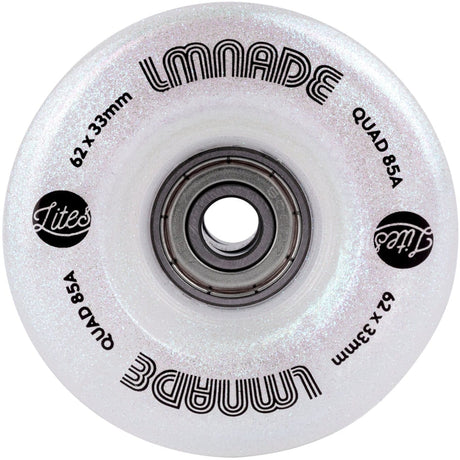 LMNADE Lites LED 85a Quad Roller Skate Wheels - Pearlescent Glitter 62mm