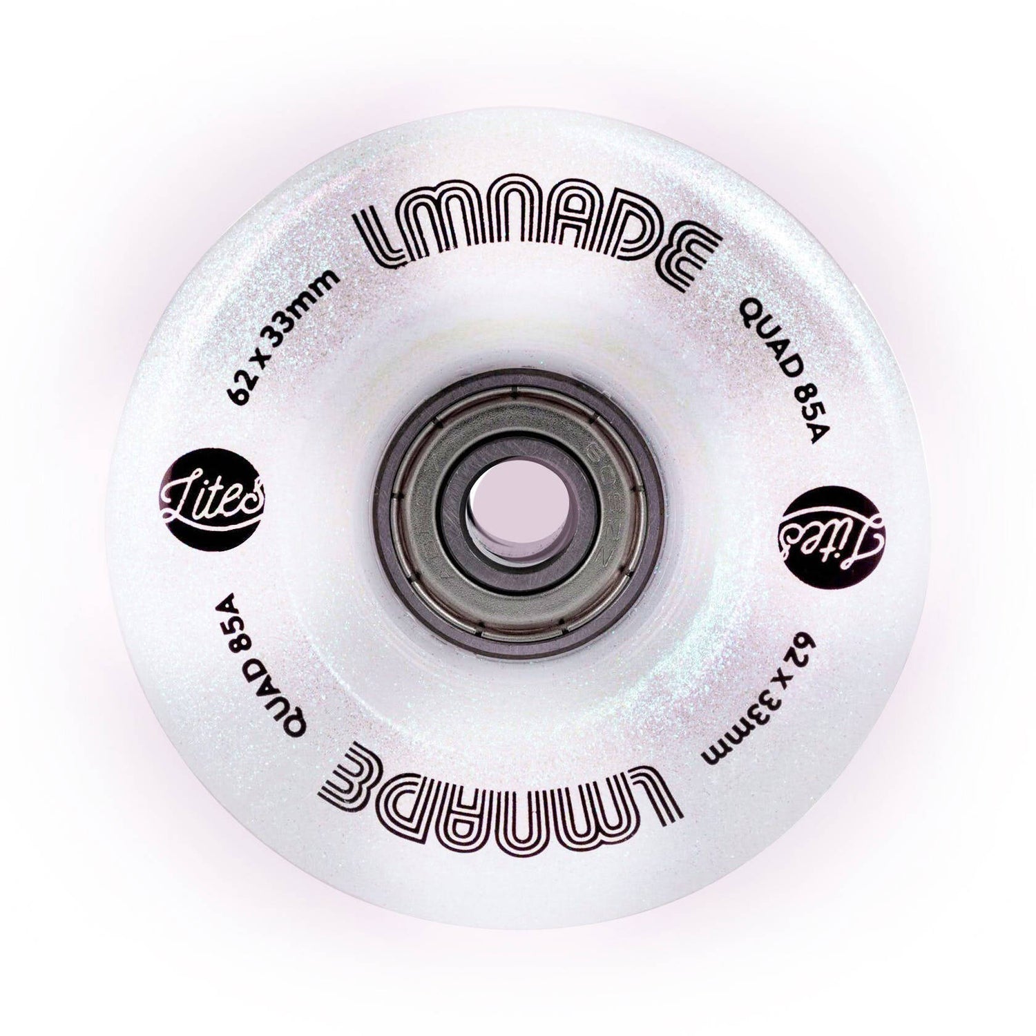 LMNADE Lites LED 85a Quad Roller Skate Wheels - Pearlescent Glitter 62mm
