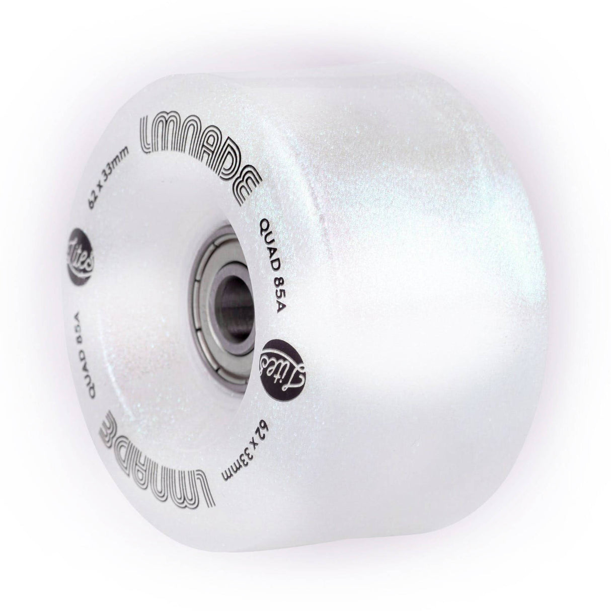 LMNADE Lites LED 85a Quad Roller Skate Wheels - Pearlescent Glitter 62mm