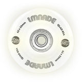 LMNADE Lites LED 85a Quad Roller Skate Wheels - White 62mm