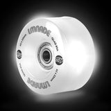LMNADE Lites LED 85a Quad Roller Skate Wheels - White 62mm