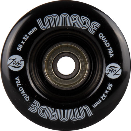 LMNADE Zest Quad Roller Skate Wheels - Black 58mm