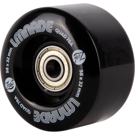 LMNADE Zest Quad Roller Skate Wheels - Black 58mm