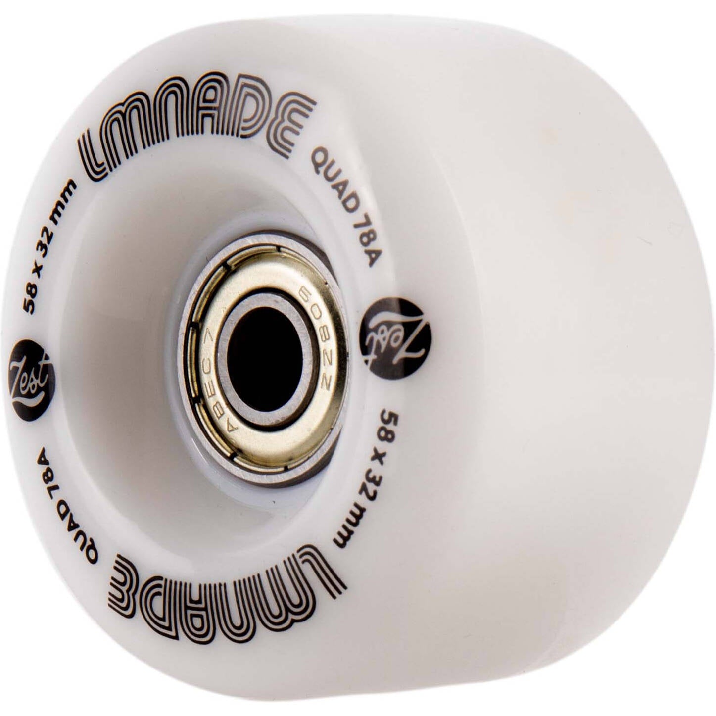 LMNADE Zest Quad Roller Skate Wheels - White 58mm