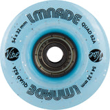 LMNADE Vibe Quad Roller Skate Wheels - Blue Translucent Glitter 54mm