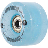 LMNADE Vibe Quad Roller Skate Wheels - Blue Translucent Glitter 54mm