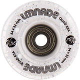 LMNADE Vibe Quad Roller Skate Wheels - Clear Translucent Glitter 54mm