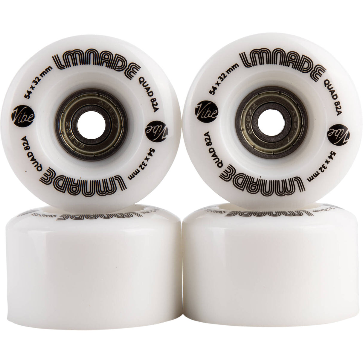 LMNADE Vibe Quad Roller Skate Wheels - White 54mm