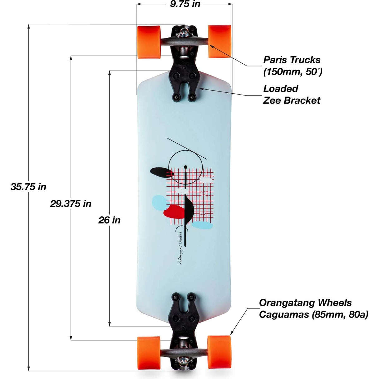 Loaded Tangent All Around Complete Longboard - Caguama