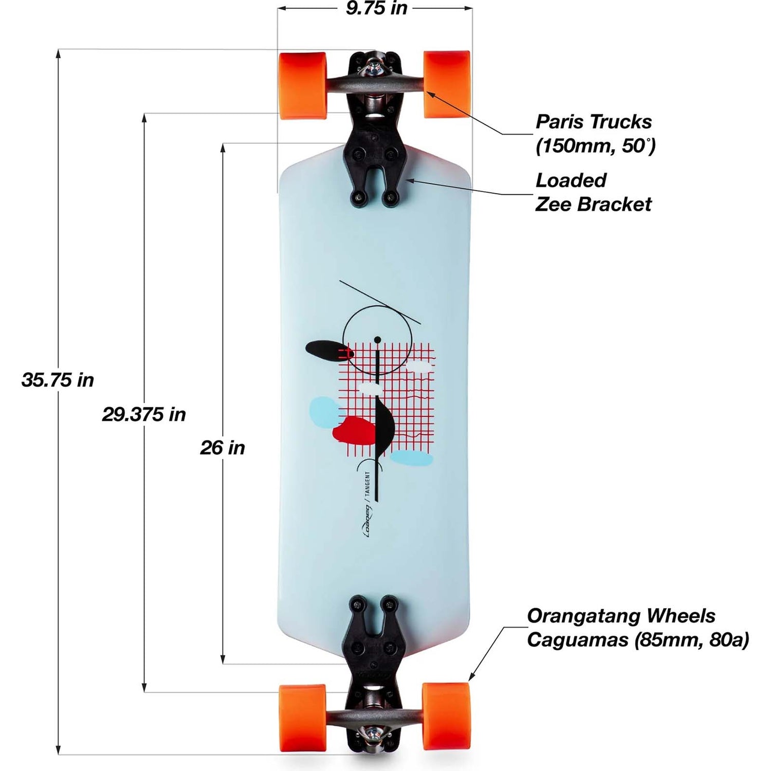 Loaded Tangent All Around Complete Longboard - Caguama