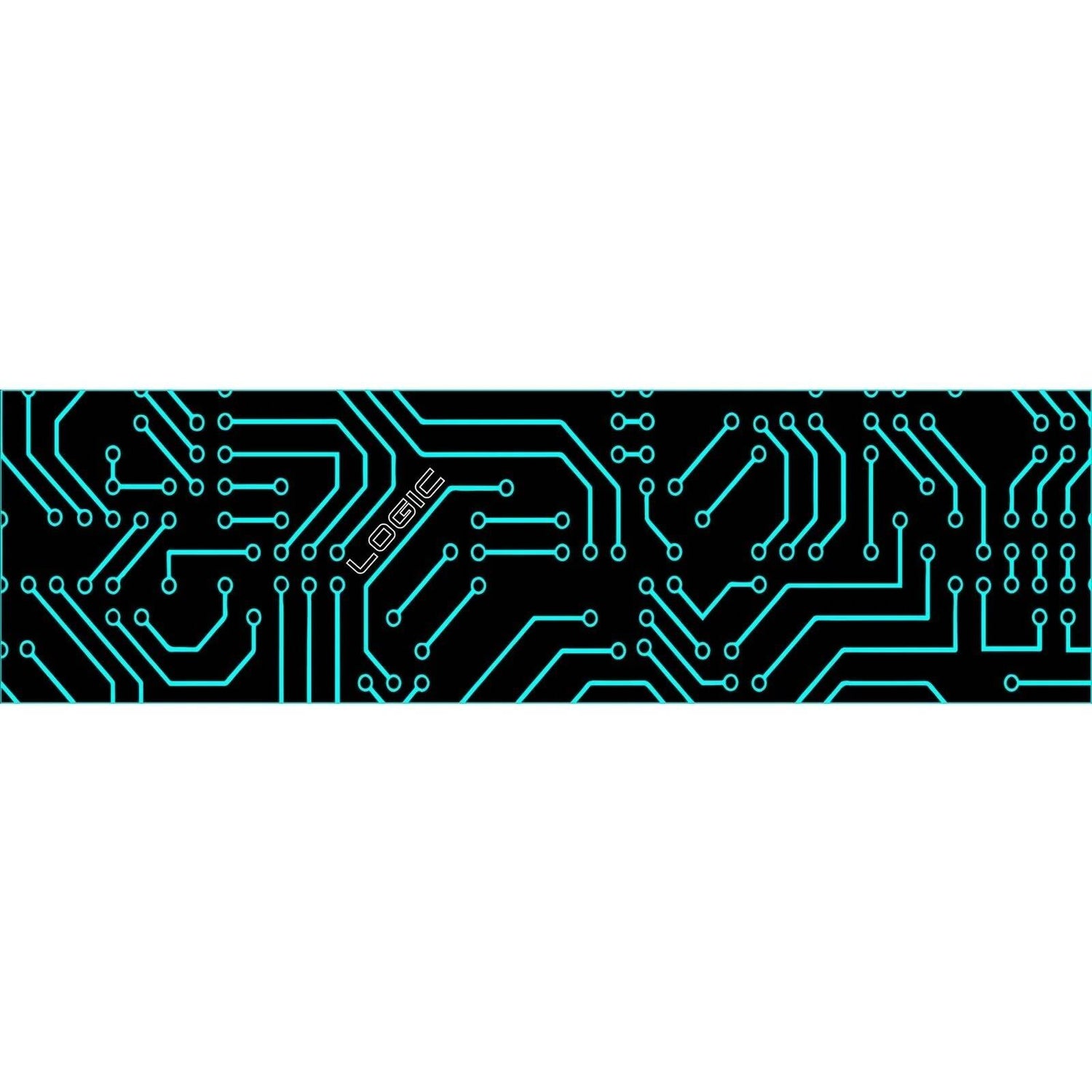 Logic Circuit Scooter Grip Tape - Black/Teal