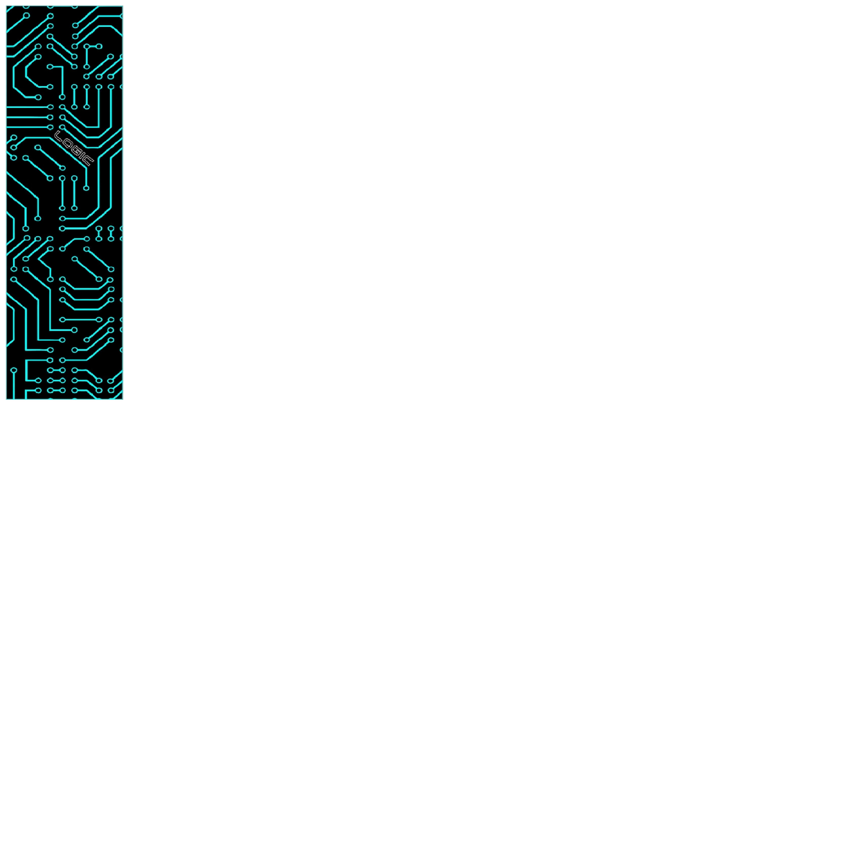Logic Circuit Scooter Grip Tape - Black/Teal