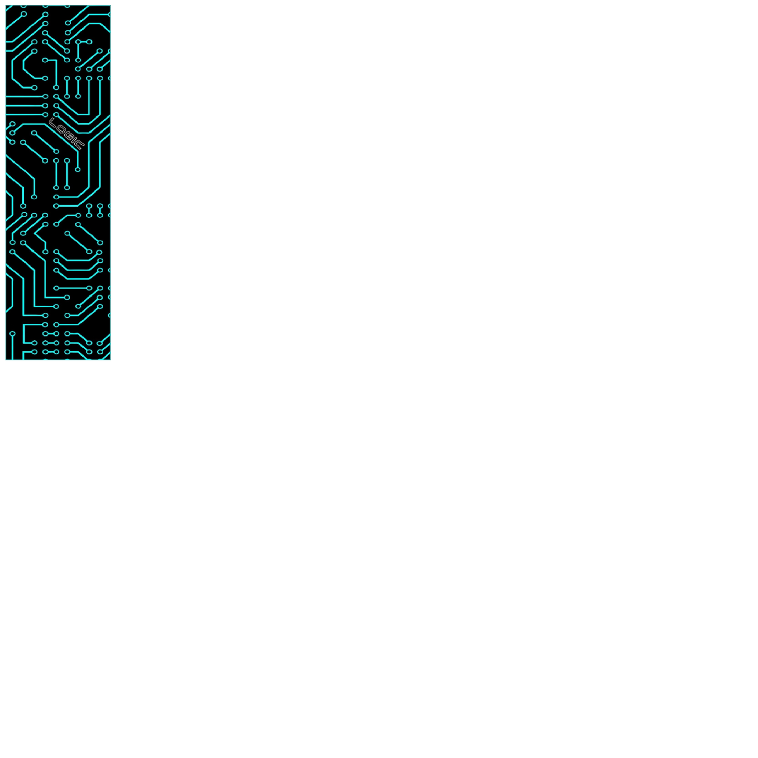 Logic Circuit Scooter Grip Tape - Black/Teal