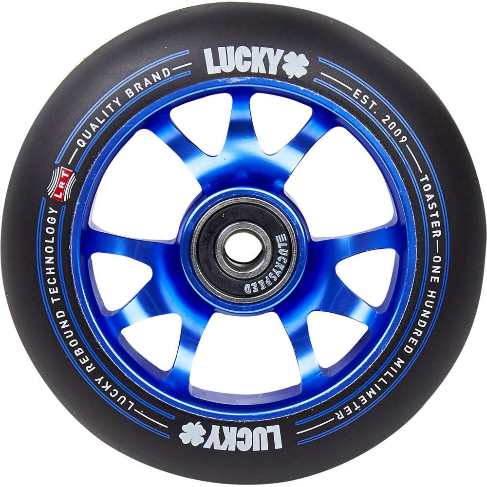 Lucky Toaster 100mm Scooter Wheel- Blue/Black