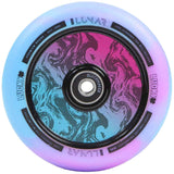 Lucky Lunar 110mm Hollow Core Scooter Wheel - Rush Pink/Blue Swirl