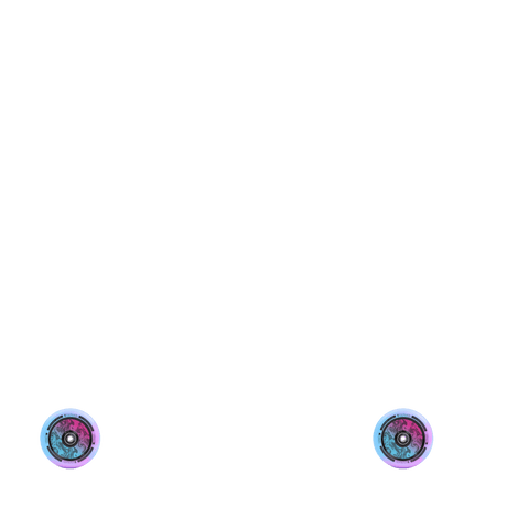 Lucky Lunar 120mm Scooter Wheel - Rush Pink/Blue Swirl