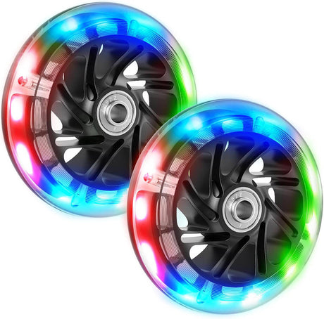 Rampage K1 Light Up 110mm Scooter Wheels - Black (Pair)
