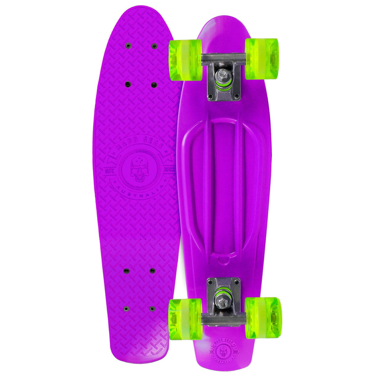 Madd Gear Pro Skins Retro Cruiser - Purple/Lime