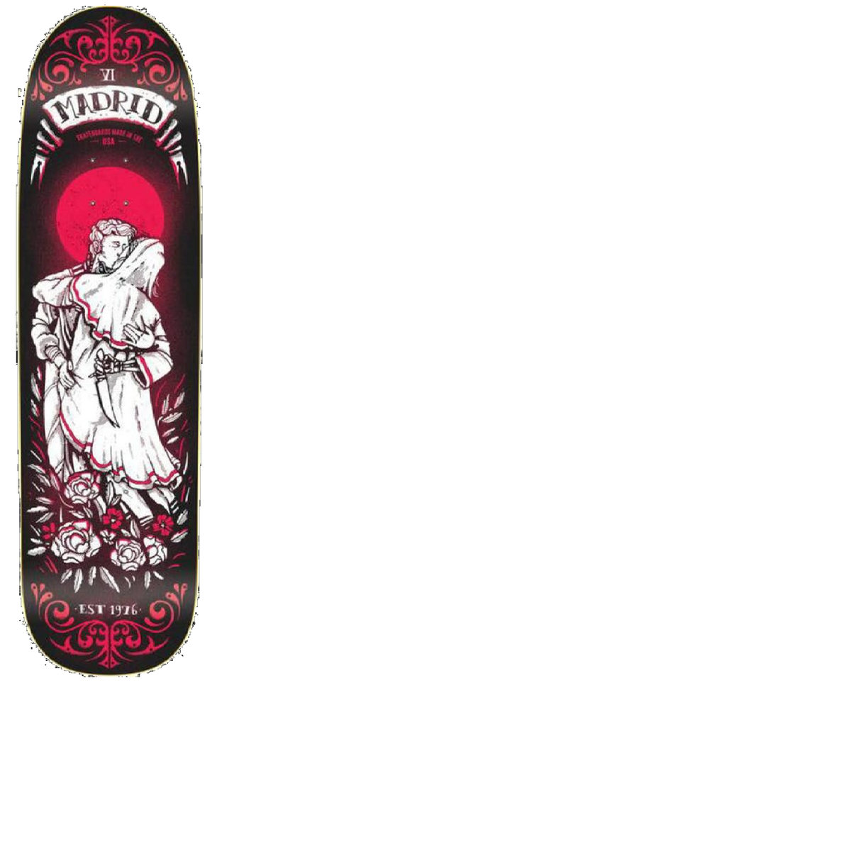 Madrid Augmented Reality Tarot Card Skateboard Deck - Lovers  8.6''