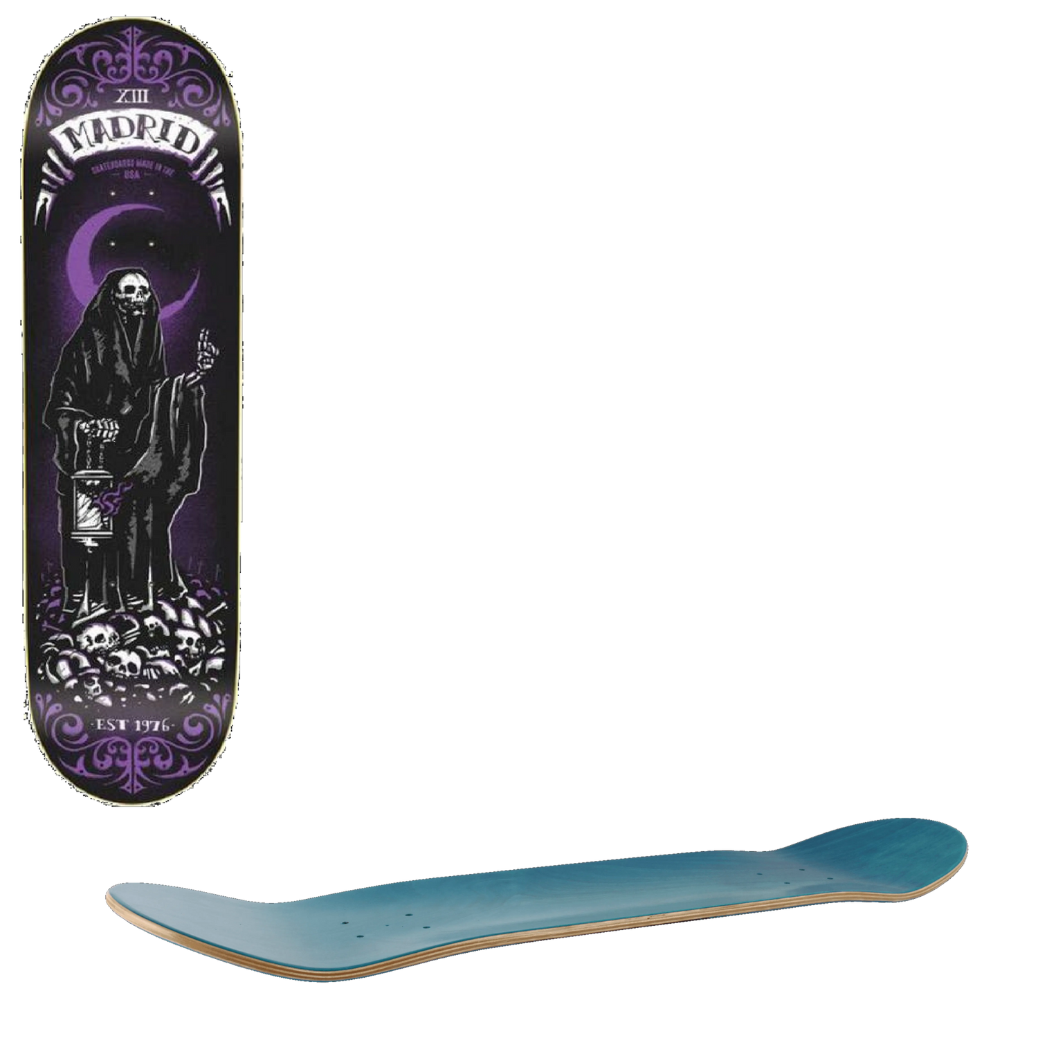 Madrid Augmented Reality Tarot Card Skateboard Deck - Reaper 8.25''