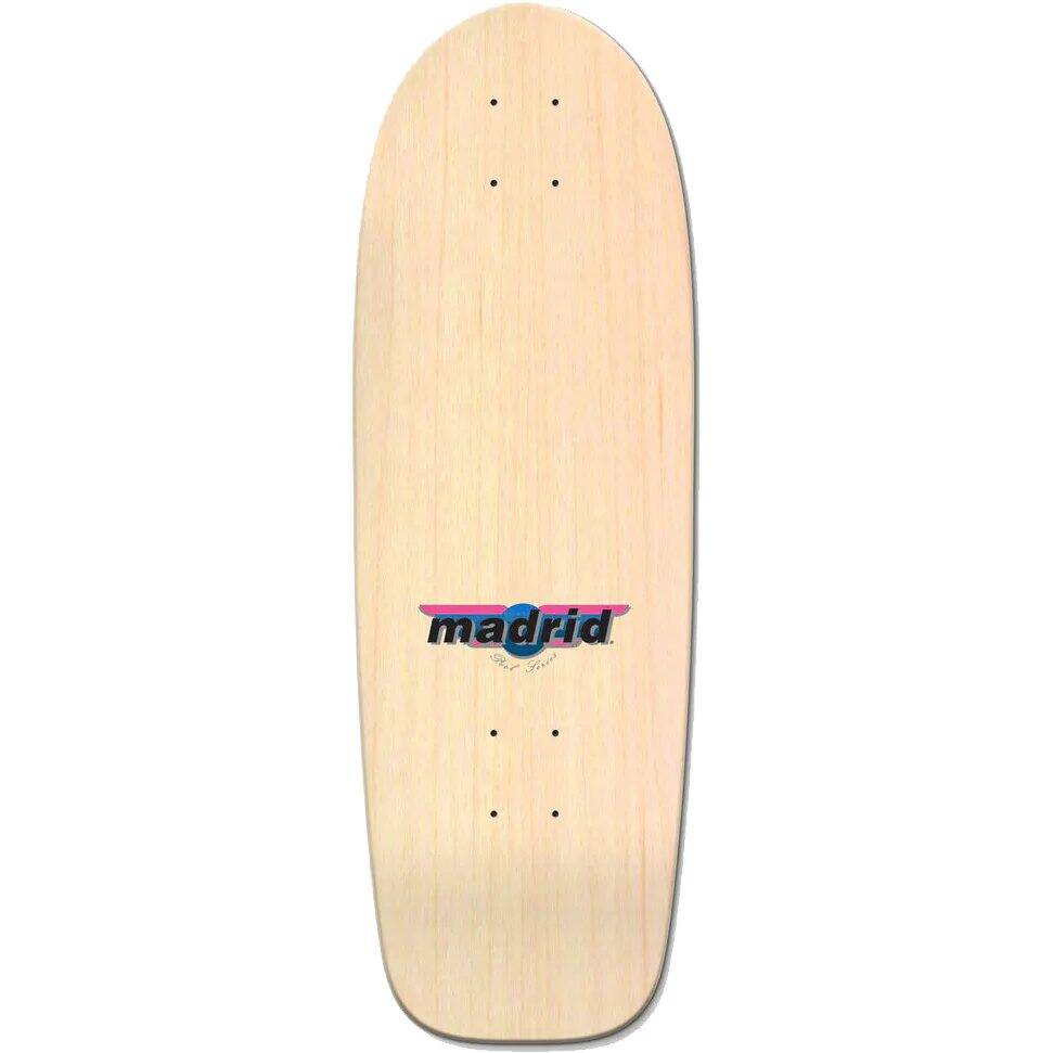 Madrid Retro Skateboard Cruiser Deck - Explosion White 9.5''