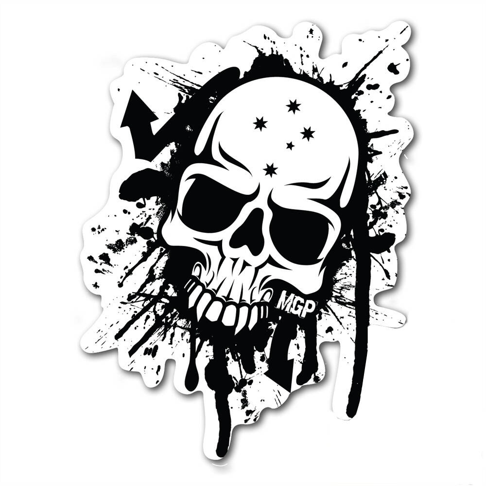 MGP Skull Splat Sticker - Black