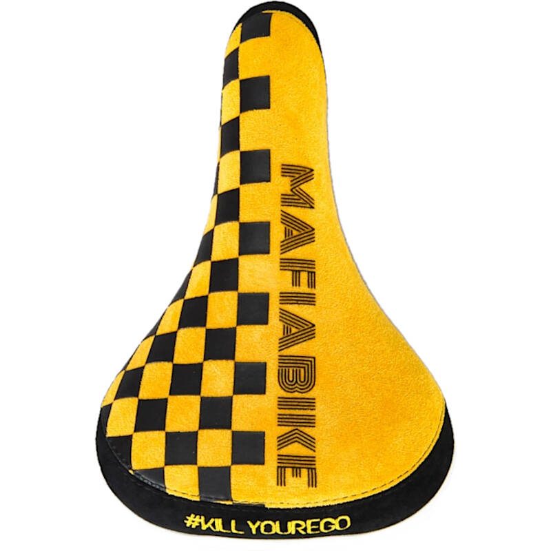 Mafiabike Kill Your Ego BMX Seat - Yellow Checker