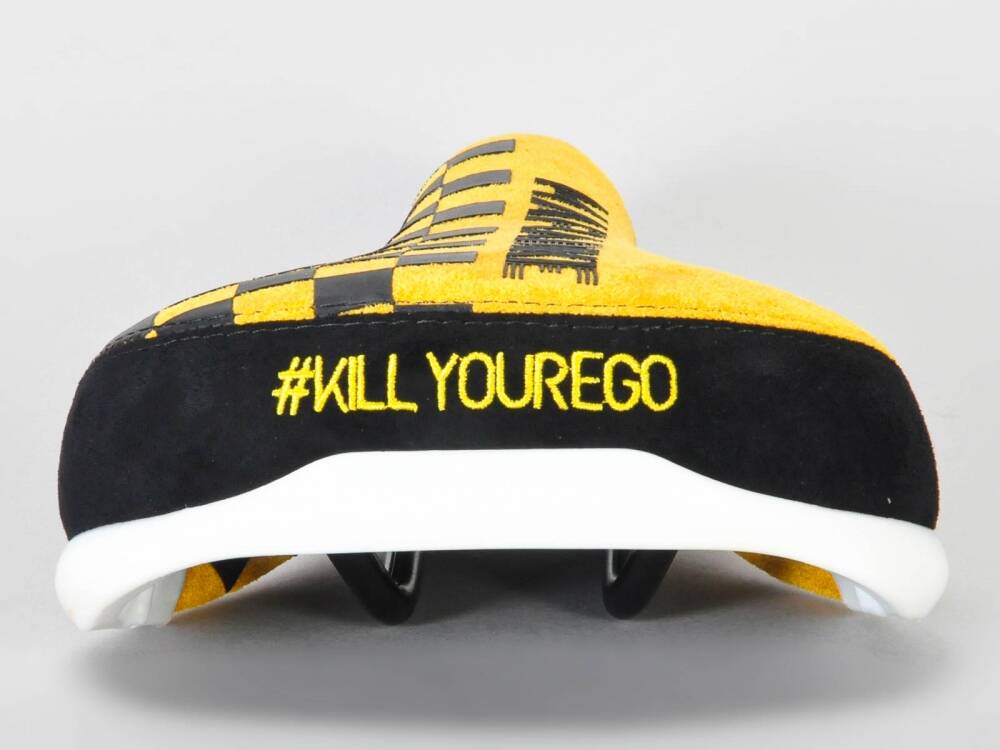 Mafiabike Kill Your Ego BMX Seat - Yellow Checker