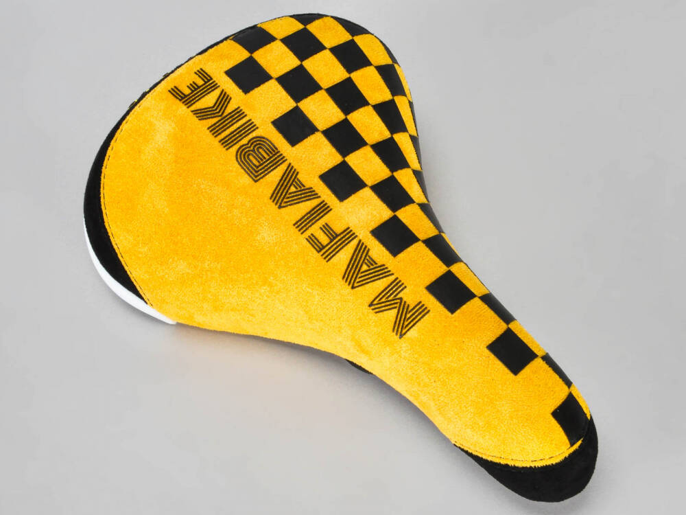 Mafiabike Kill Your Ego BMX Seat - Yellow Checker
