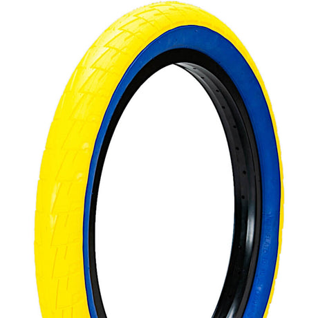 Mafiabike LC 20'' BMX Tyre - Yellow/Bluewall