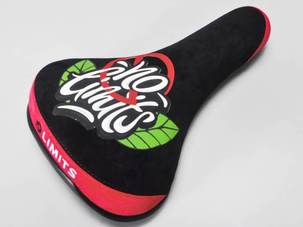 Mafiabike No Limits Patch BMX Seat - Black/Red