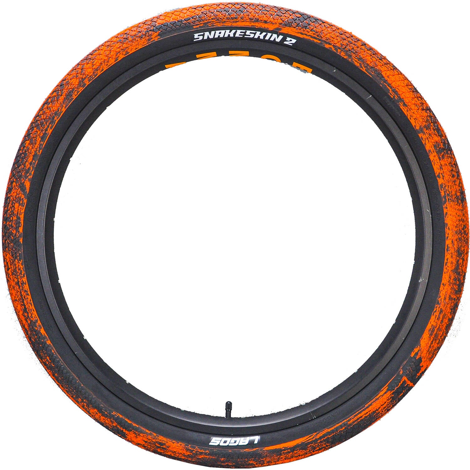Mafiabike Lagos Snakeskin 2 26" BMX Tyre - Orange/Black Marble (PAIR)