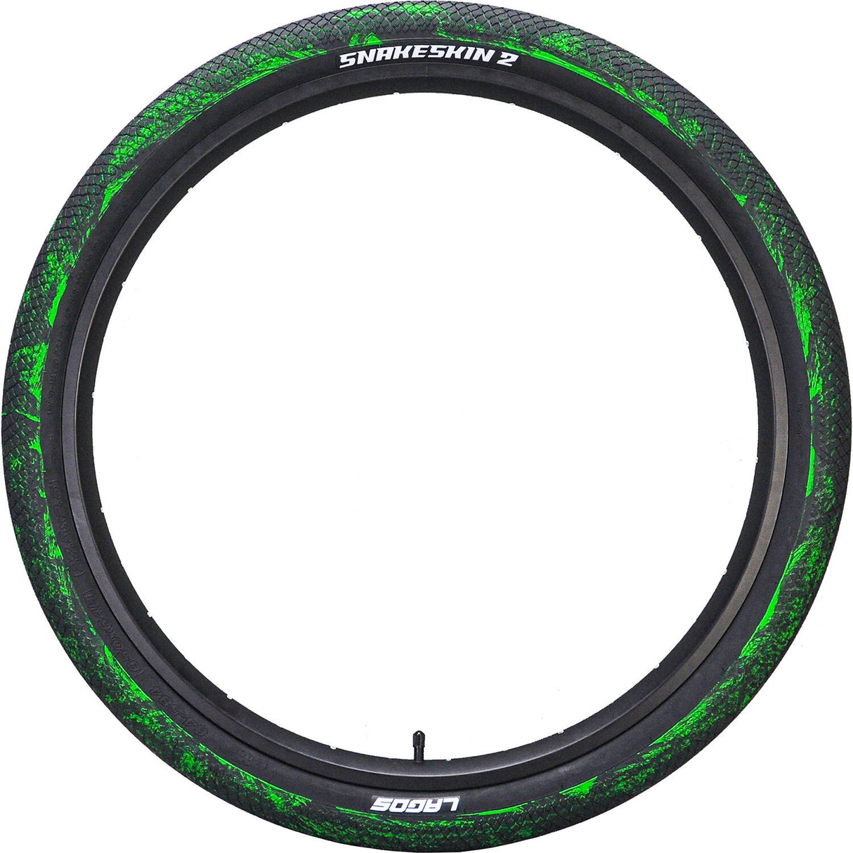 Mafiabike Lagos Snakeskin 2 29" BMX Tyre - Green/Black Marble (PAIR)