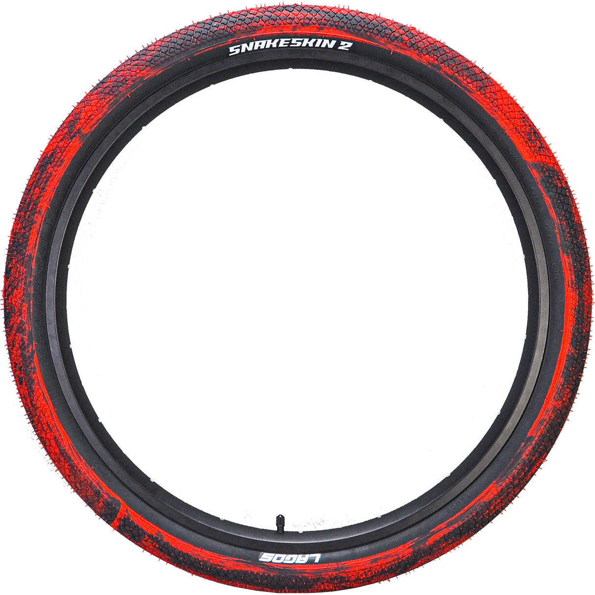 Mafiabike Lagos Snakeskin 2 27.5" BMX Tyre - Red/Black Marble (PAIR)