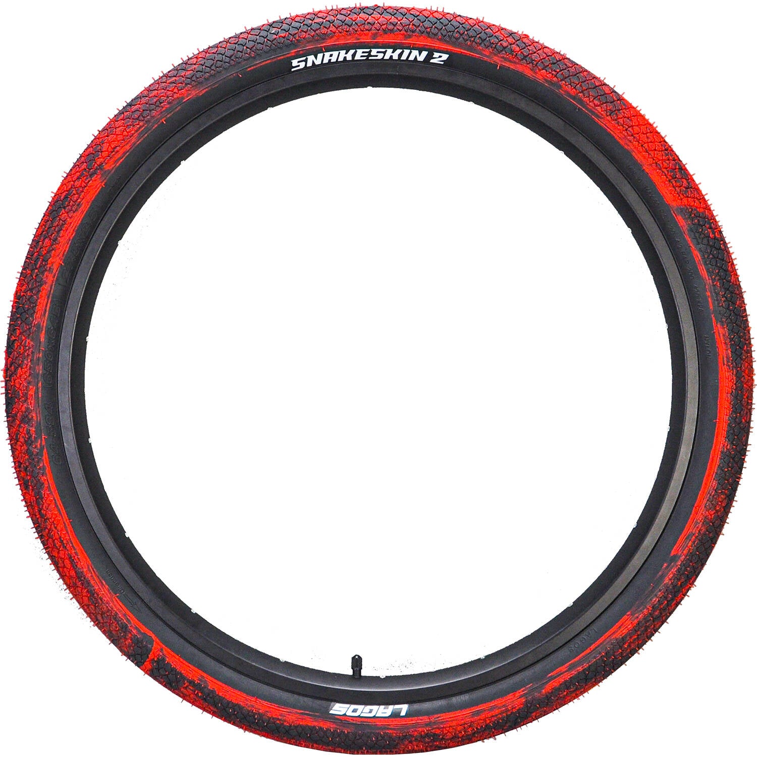 Mafiabike Lagos Snakeskin 2 27.5" BMX Tyre - Red/Black Marble (PAIR)