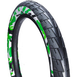 Mafiabike LC 20'' BMX Tyres (Pair) - Black/Green Camowall